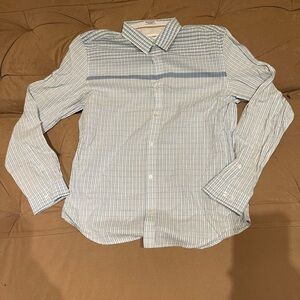 Calvin Klein Striped Blue and White Men's Shirt
